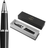 Parker Meridian Rollerball Pen | Zwarte lak met chroomafwerkingen | Fijne penpunt | Zwarte inkt
