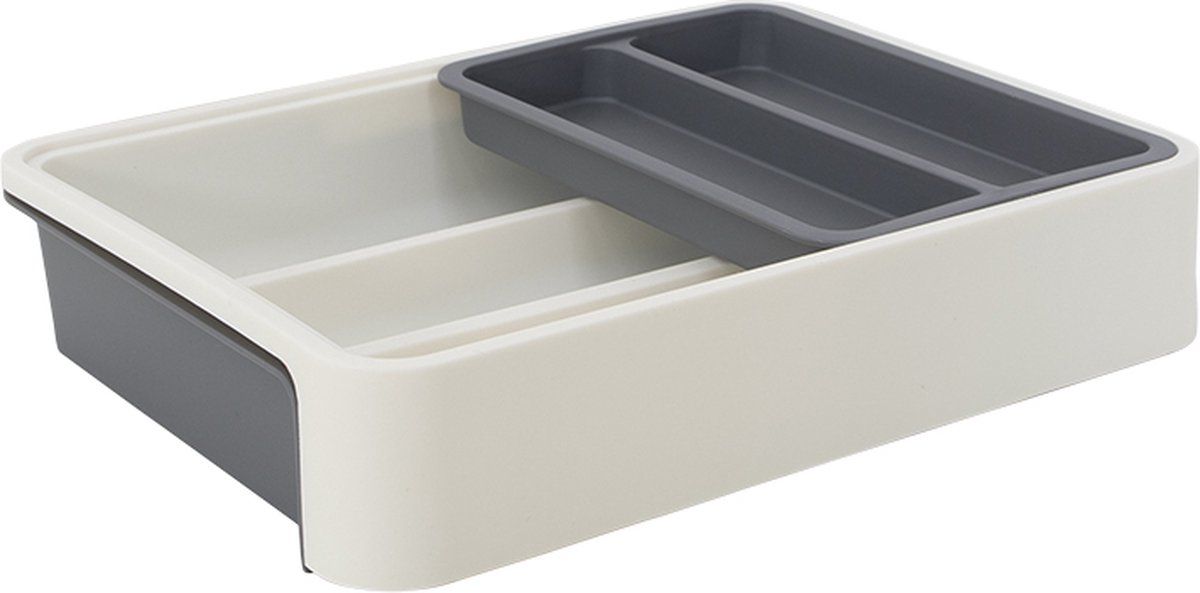 Gimex Besteklade - Verstelbaar - Grijs/Wit