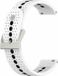 By Qubix - Geschikt voor Garmin Vivomove 3 / HR / Luxe / Sport / Style / Trend - Dot Pattern bandje - Wit - Smartwatch bandje 20mm