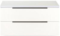 BES LED Seville Badmeubelset 100 cm - Wastafelblad Wit Hoogglans Edge Greep