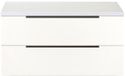 BES LED Seville Badmeubelset 100 cm - Wastafelblad Wit Hoogglans Edge Greep