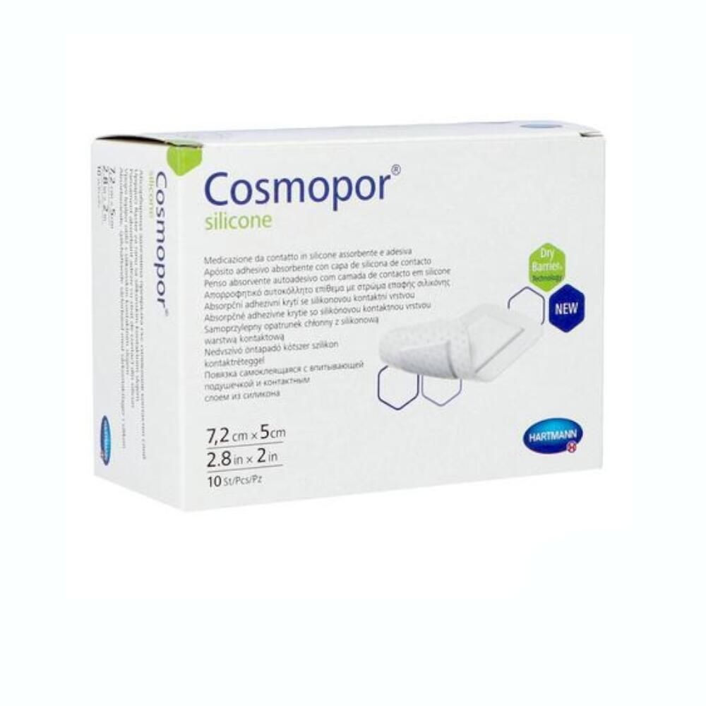 Hartmann Hartmann Cosmopor® Silicone 7,2 x 5 cm 901106 10 pleisters