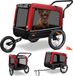 KESSER® Chariot de vélo pour chien jusqu'à 40 kg 3-en-1 Buggy pour chien - Chariot de vélo pour chien Jogger - Rouge