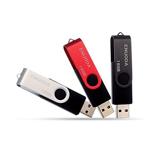 ENUODA USB Stick 16GB 3-Pack - USB 2.0 - Mixed Colors