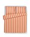 HEMA Housse de couette 240x200/220cm souple coton rayures pêche