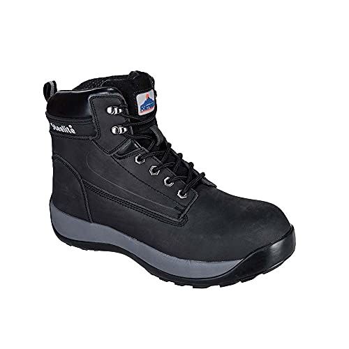 Portwest FW32 Steelite Constructo Nubuckleren Schoen, S3 HRO, Zwart, Grootte 39