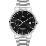 Gant Gemengd analoog-digitaal kwartshorloge met armband van roestvrij staal, zilver., Modern