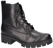 Gabor - Dames - Enkellaarsjes - Veterboots - Zwart - Leer - Maat 40