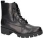 Gabor - Dames - Enkellaarsjes - Veterboots - Zwart - Leer - Maat 40