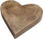 Merkloos Serveerplank/dienblad Design - hard hout - 20 x 20 x 4 cm - Hartjes vorm dienbladen - Valentijn - Huwelijk/Bruiloft