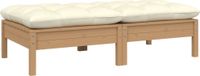 Maison Exclusive - Banc de jardin pour 2 personnes avec coussins crème, en pin massif