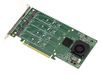 KALEA-INFORMATIQUE M2 PCIe x16-controllerkaart voor 4 M.2 NVMe M Key SSD's met PLX PEX 8747-32GB chipset voor elke SSD, 128G in totaal