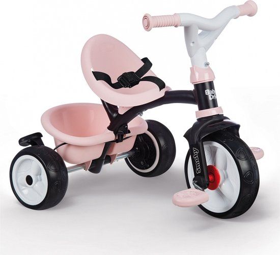 Smoby Baby Driver Plus Roze Driewieler - Loopfiets - 20 kg Max. Belastbaar Gewicht
