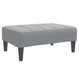 VidaXL Voetenbank 77x55x31 cm stof lichtgrijs