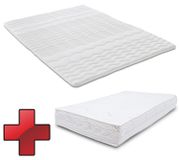 Supportho matelas en mousse froide ergonomique Lavender, 90 x 200 cm, hauteur 18 cm, fermeté H2/H3 + protège-matelas/surmatelas, 90 x 200 cm