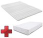 Supportho matelas en mousse froide ergonomique Lavender, 90 x 200 cm, hauteur 18 cm, fermeté H2/H3 + protège-matelas/surmatelas, 90 x 200 cm