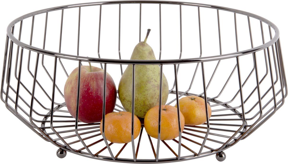 Present Time Linea Large Fruitmand - Grijs - Ø34 cm