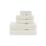 Madison Park Organische 100% Katoen Badkamer Handdoek Set Hotel & Spa Kwaliteit Zeer Absorberend, Sneldrogend, Inclusief Voor Douche, Handwash & Gezicht Washandje, Multi-Size, Ivoor