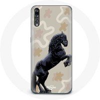 Maniacase Hoesje voor Huawei P20 Zwart Fries paardenras