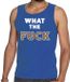 Bellatio Decorations What the fuck Blauw Tijgerprint Tanktop Heren XL