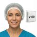 KMINA Wegwerpmutsen, 100 stuks, ademend polypropyleen, 10 g/m², accordeon-design met dubbele elasticiteit, standaardmaat 53 cm