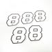UFO Autocollant stickers UFO pour moto Numero 8 blanc 130x105mm Neuf