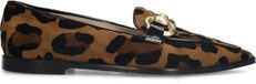 Manfield Femme Daim Panthère Mocassins avec Chaîne Dorée Taille 38