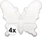 Rayher hobby materialen 4x stuks piepschuim vlinders van 12,5 cm