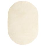 vidaXL Hoogpolig vloerkleed NAVARRA 300x200 cm polyester crèmekleurig