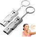 Paws & Crafts B.V. 2 pièces Sifflet d'urgence avec porte-clés - 150dB - Acier inoxydable - Argent/Gris