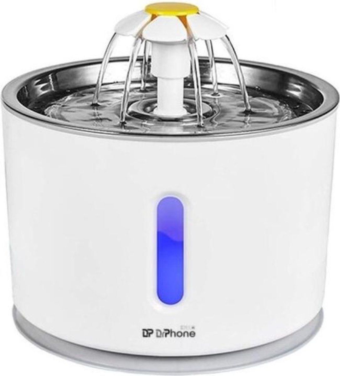 Drphone AluPet - Drinkfontein voor Kat/Hond - 2.4L - Wit - Met Koolstoffilter