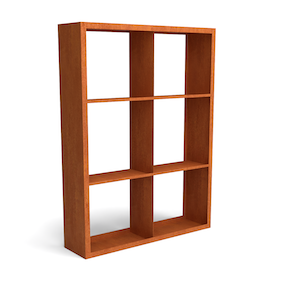 Merkloos Egura Cortenstaal Houtopslag Onderverdeling 6 Vakken 1500x385x2000 mm Geroba