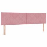 vidaXL - LED - Hoofdbord - Roze - 180 cm - Fluweel