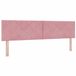 vidaXL - LED - Hoofdbord - Roze - 180 cm - Fluweel