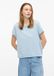 s.Oliver T-Shirt Vrouwen Vaalblauw Katoen Korte Mouw Ronde Hals Aansluitend Casual Extra Kort Lente/Zomer 2026