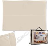 Merkloos Schaduwdoek rechthoekig - 3 x 4 m - waterafstotend - uv-bestendig - beige