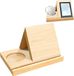 Goodivery ® Support de livres triangulaire en bois avec espace de rangement et porte-gobelet - Marron