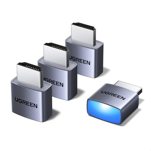 UGREEN Set van 4 HDMI Dummy Plug 4K 60Hz 1080P Headless Ghost EDID HDCP Display Emulator
