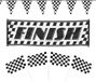 Boland Bv Finish/Racing feest thema versiering pakket 6-delig geblokt zwart/wit