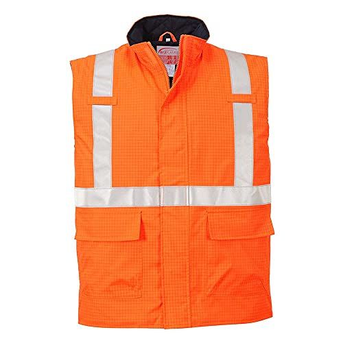 Portwest S776 Bizflame Regen Hi-Vis Antistatische FR Bodywarmer - Oranje - Maat L