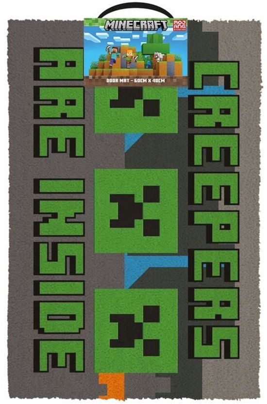 Minecraft Creepers are Inside Unisex Deurmat - meerkleurig - Standard