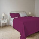 Italiaans Bedding Italiaans beddengoed linnen fuchsia/grijs dubbel 250 x 300 cm