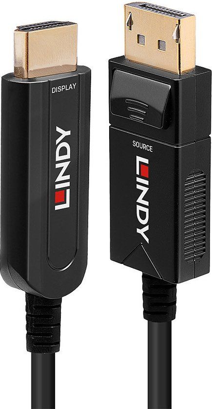 LINDY Aansluitkabel DisplayPort stekker, HDMI-A stekker 40.00 m Zwart 38493