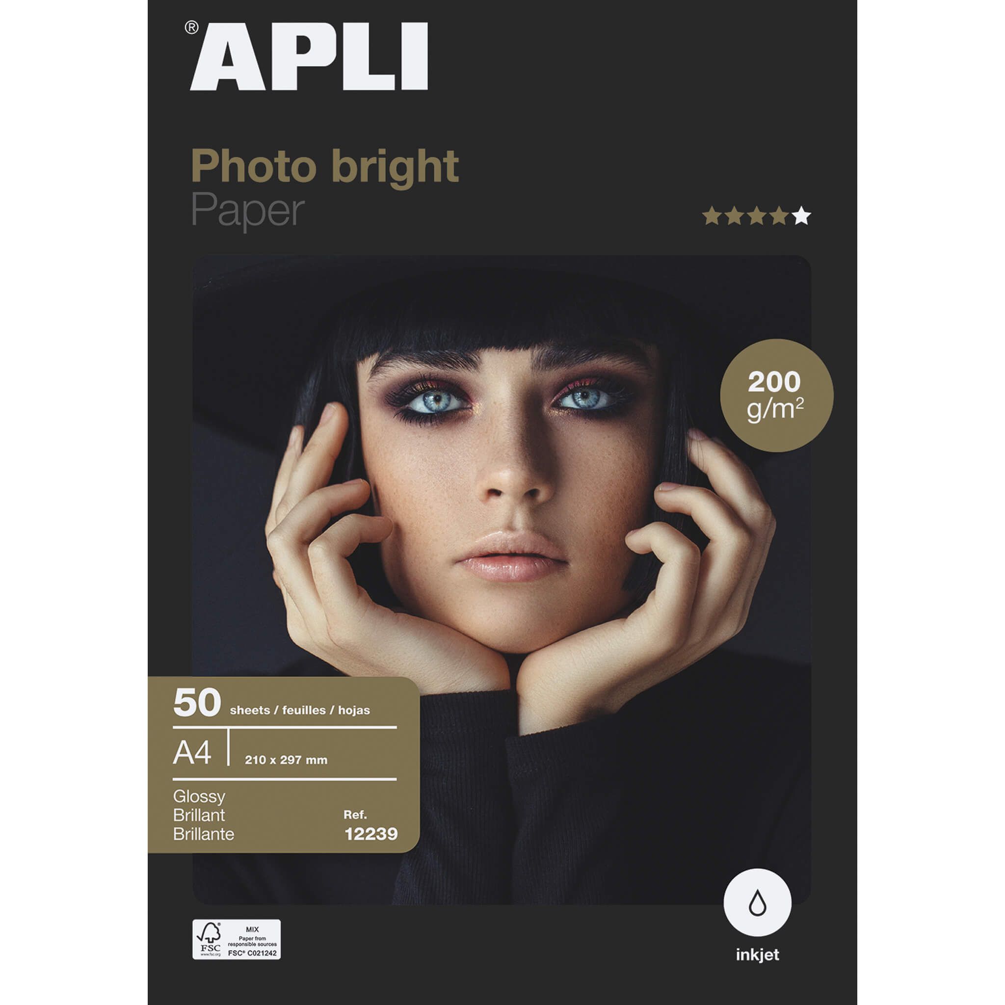 APLI 12239 White Photo Paper 200g