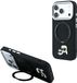 Karl Lagerfeld Housse de téléphone pour iPhone 18 Pro Max et iPhone 17 Pro Max - MagSafe - Support anneau 360 - Noir