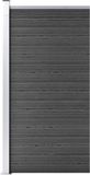 vidaXL Schuttingpaneel 95x186 cm HKC Zwart