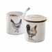 Loberon Pot set van 2 Nobles wit/bruin