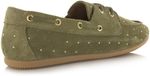 DWRS LABEL Latty small studs olive suède mocassins dames maat 42