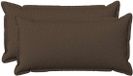 vidaXL Taie d'oreiller - 2 pièces - Bois - Taupe - 40 x 80 cm - Imitation lin