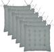 Stof Textile stoelkussen Coline - 6x - mintgroen - 38 x 38 x 4 cm